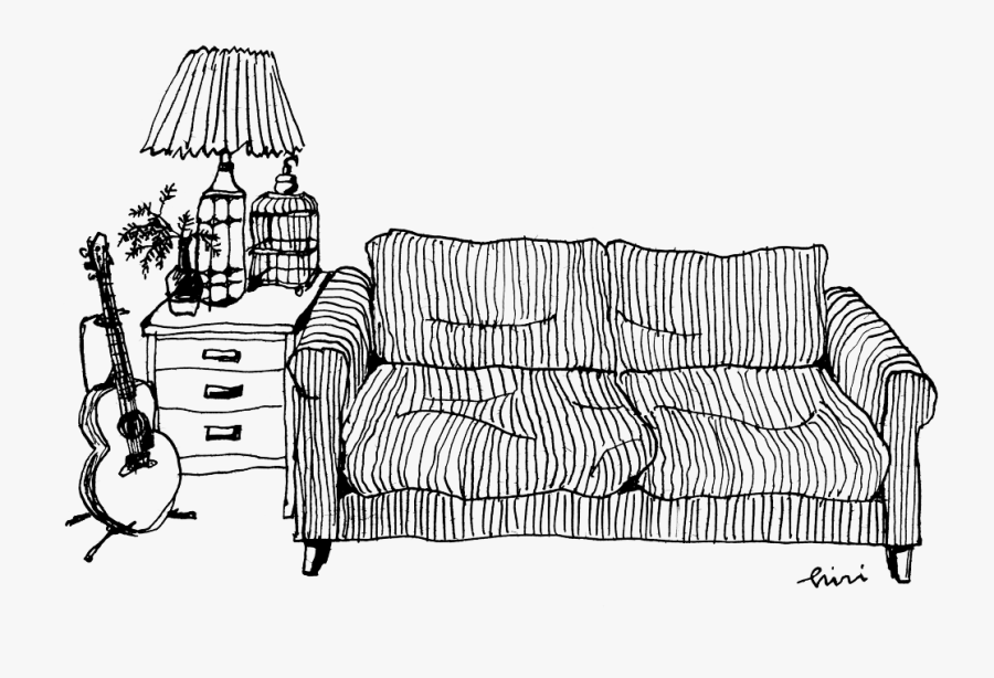Truck Furniture Th Aniversary - Sofa Drawing Transparent Png, Transparent Clipart