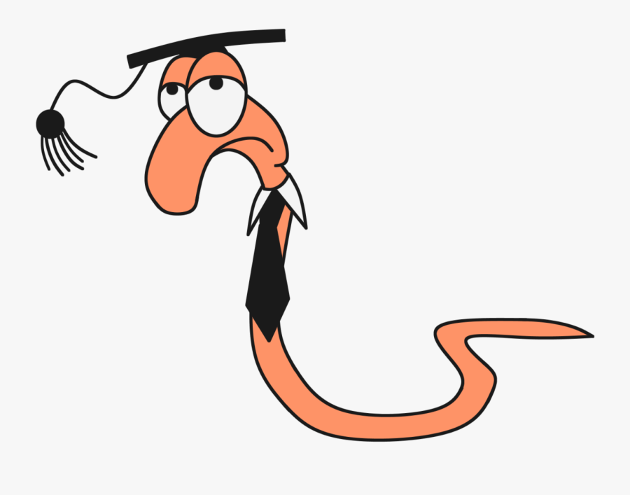 Teacherworm - Cartoon, Transparent Clipart