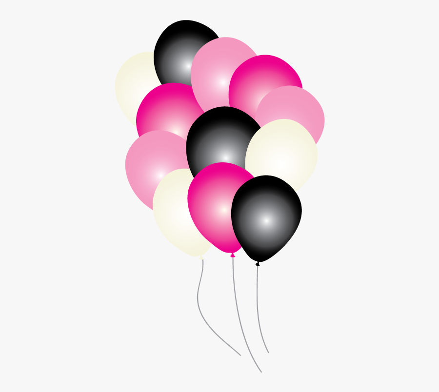 Pink And Black Balloons Png , Free Transparent Clipart - ClipartKey