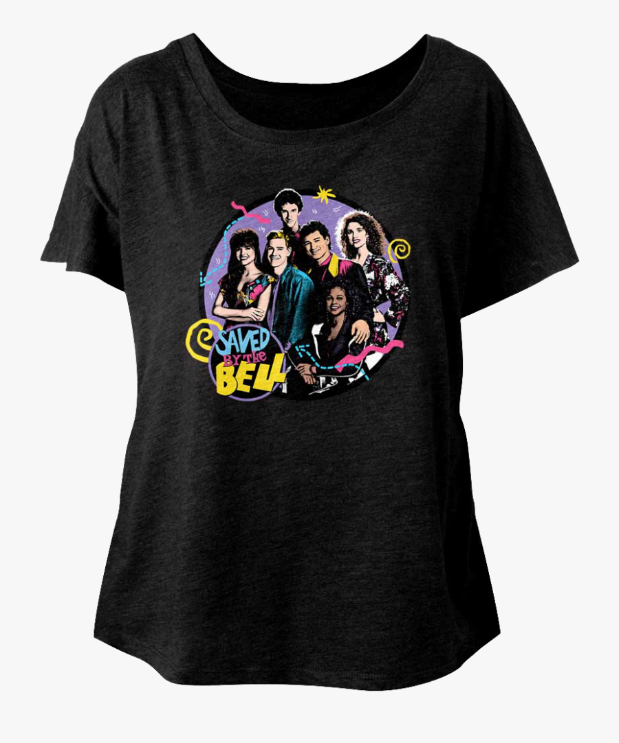 Ladies Saved By The Bell Dolman Shirt - Rock Vintage Tees Women, Transparent Clipart