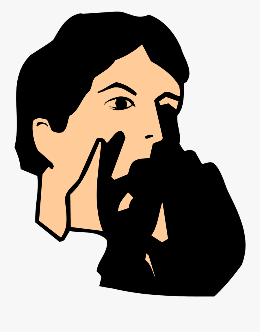 Black And White Shouting No - Clip Art, Transparent Clipart