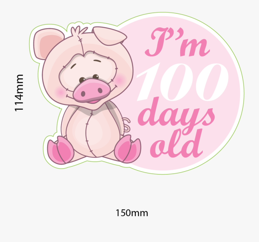 I M 100 Days Old, Transparent Clipart