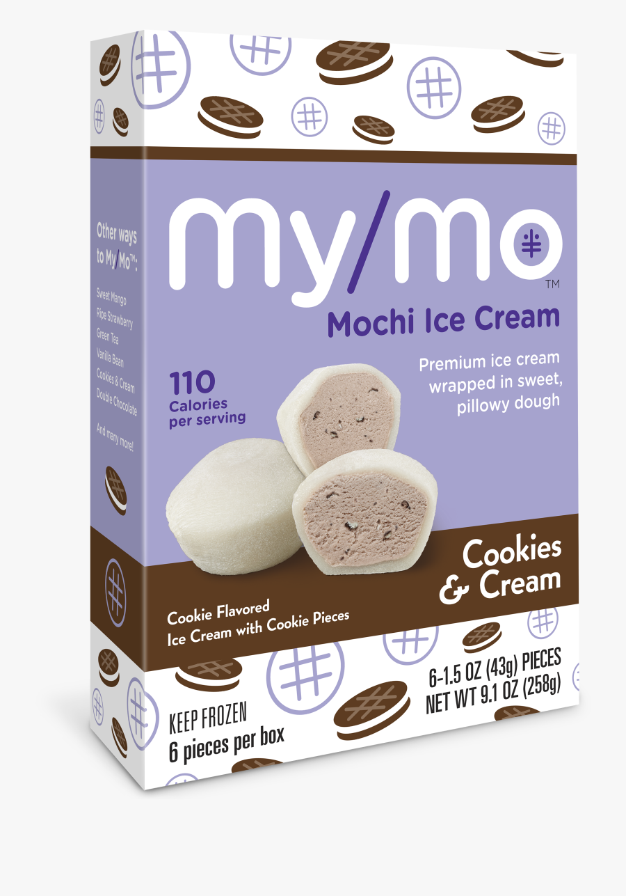 Mochi Ice Cream Cookies And Cream, Transparent Clipart