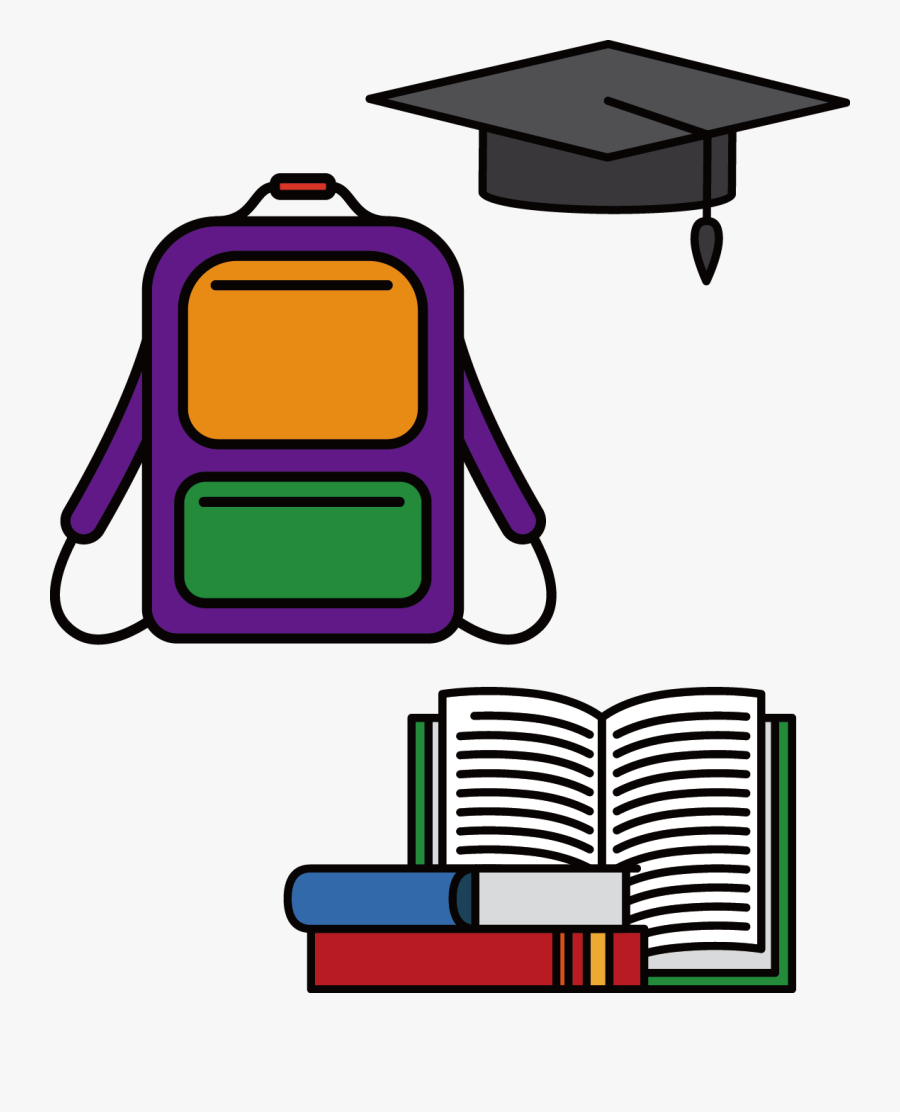 School Supplies Vector Image - Vector Graphics, Transparent Clipart