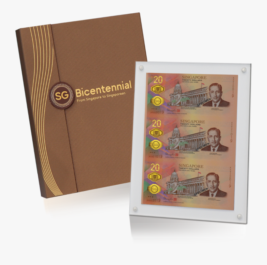 The Singapore Bicentennial $20 Commemorative Note - Singapore New Notes 2019, Transparent Clipart