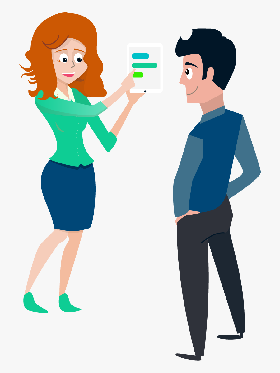 Man And Woman Talking Clipart, Transparent Clipart