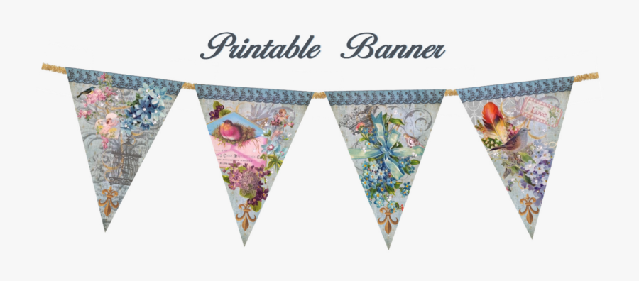 Transparent Png Vintage Banner - Free Printable Vintage Triangle Banners, Transparent Clipart