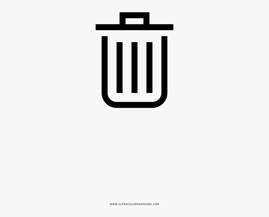 Trash Can Coloring Page - Emblem, Transparent Clipart