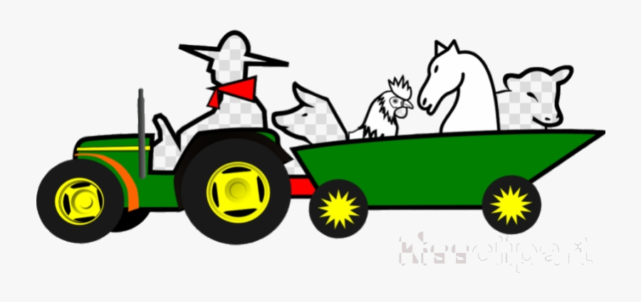 John Deere Animal Transport Cartoon Clipart Cattle - Farmer On John Deere Cartoon, Transparent Clipart
