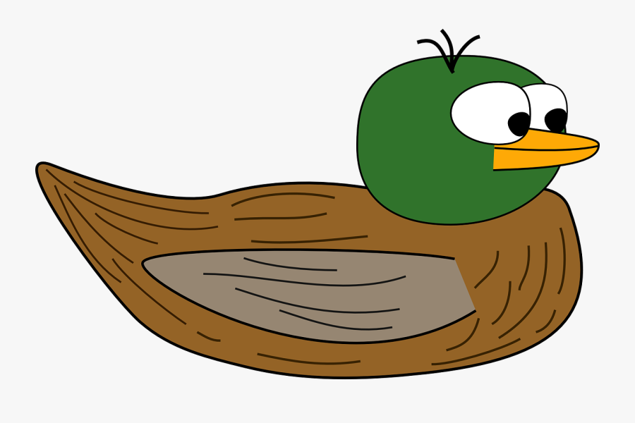 Duck Swim Brown Free Picture - Duck With No Legs, Transparent Clipart