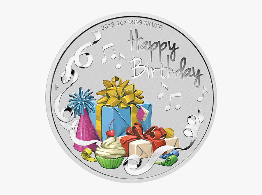 2019 Happy Birthday 1oz Silver Proof Coin Product Photo - Happy Birthday Gold Coin, Transparent Clipart