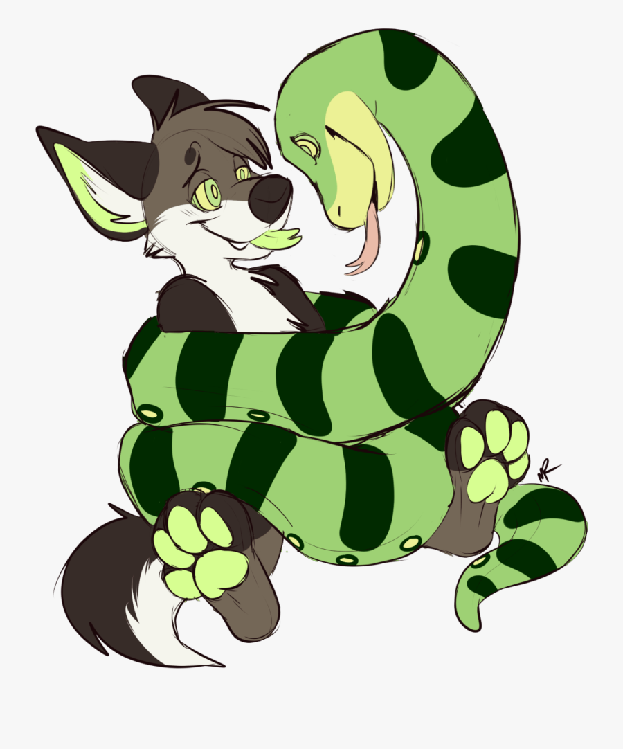 Androgynous Animals Coils Dog Evil Smile Fangs Forked - Cartoon, Transparent Clipart