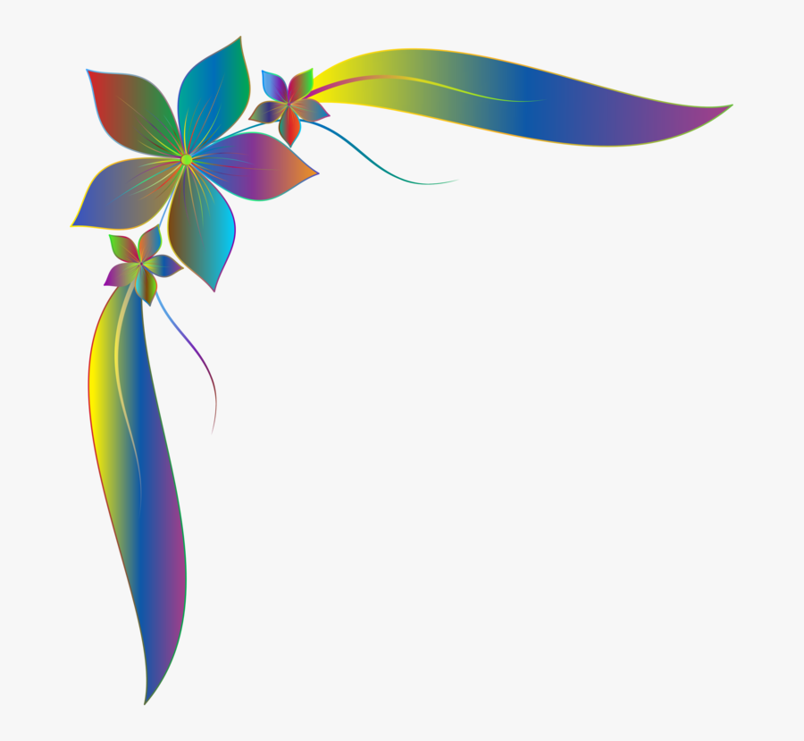 Botany,plant,flower - Corner Flower Design Png, Transparent Clipart