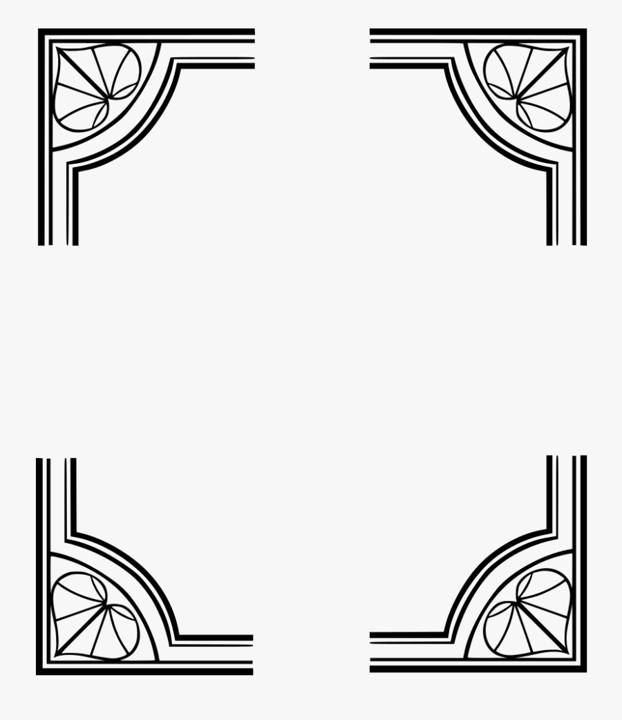 Corner Border Designs Art Deco, Transparent Clipart