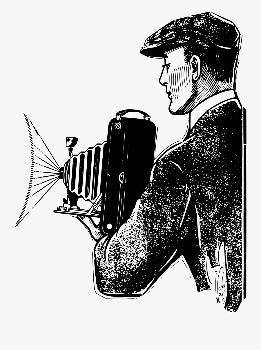 Man With Old Camera Clip Arts - Old Photo Camera Png, Transparent Clipart