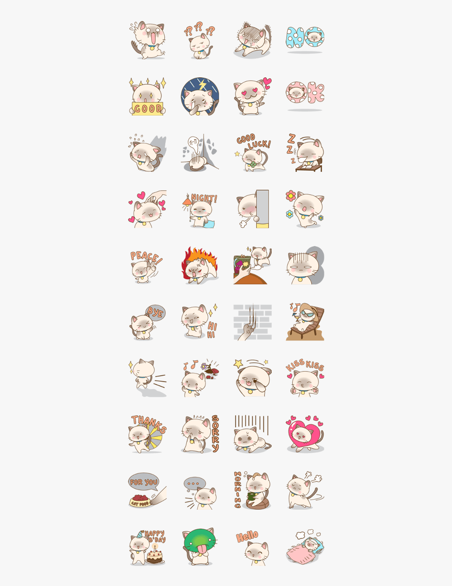 Line Sticker Food Bear, Transparent Clipart