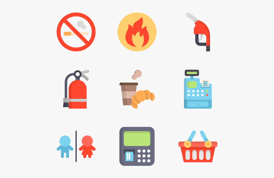 Gas Station Vector Icon, Transparent Clipart
