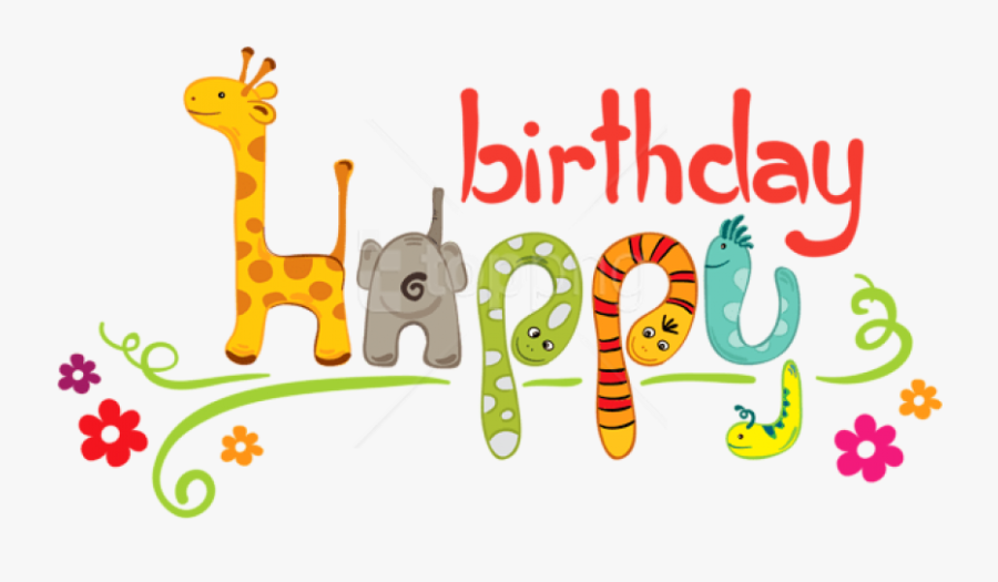 Birthday Background For Kids Png - Happy Birthday Cute Png, Transparent Clipart