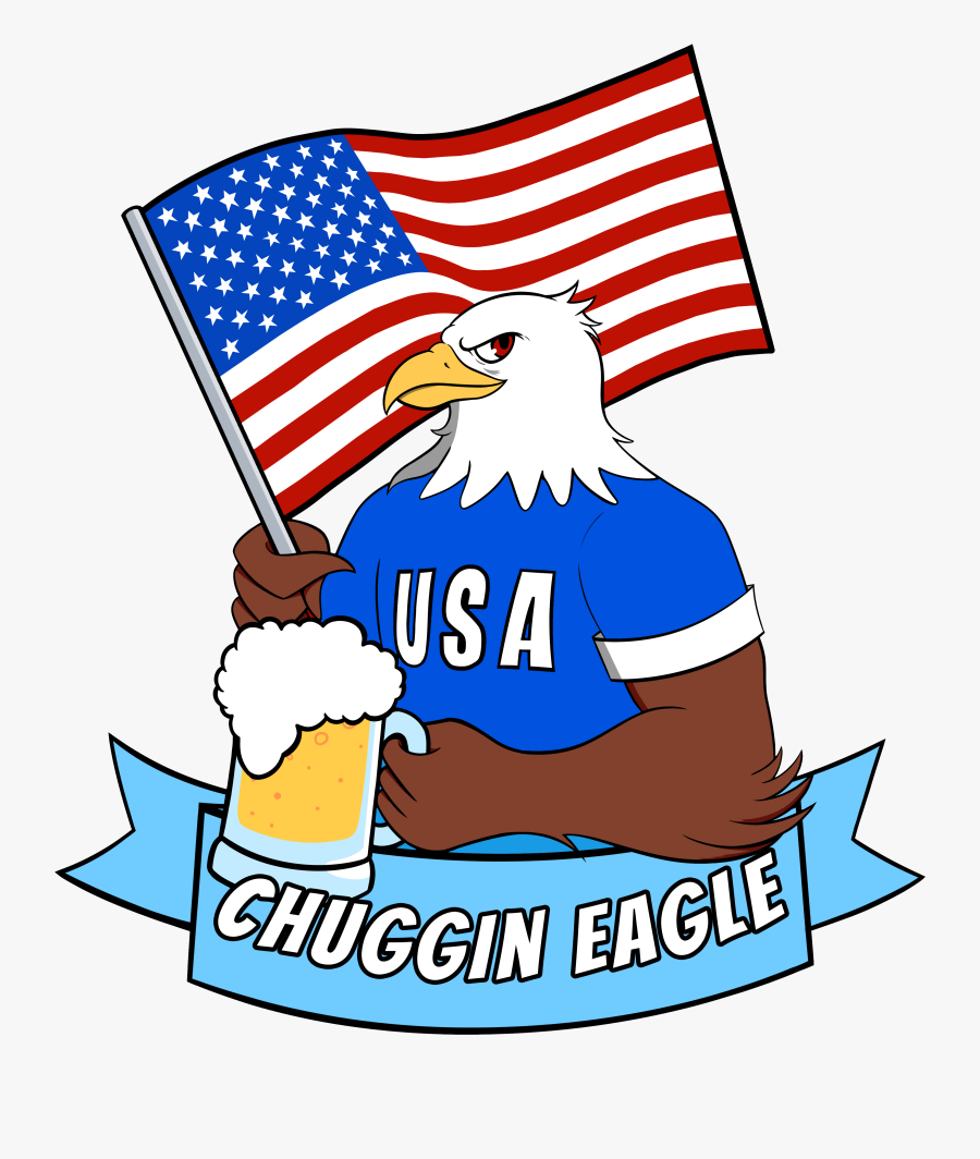 Eagle With Flag Clip Art, Transparent Clipart