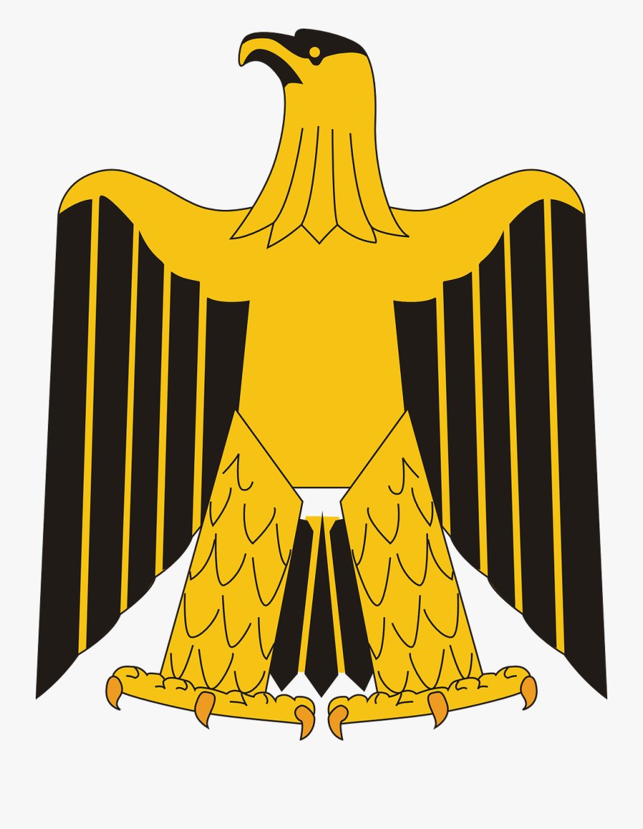 Flag Eagle Bird Free Picture - Iraq Coat Of Arms, Transparent Clipart