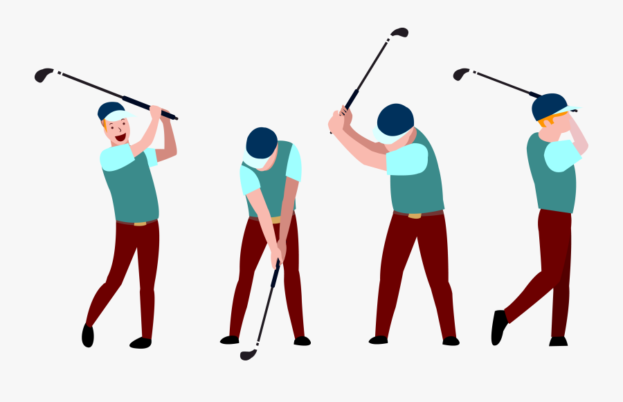 Clip Art Golf Sport Icon Boy - Cartoon Playing Golf Png, Transparent Clipart
