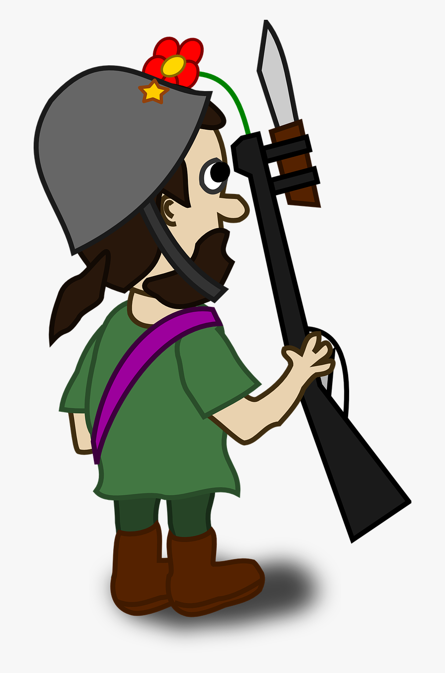 Soldier Army Man Free Picture - Man Back Cartoon Png, Transparent Clipart