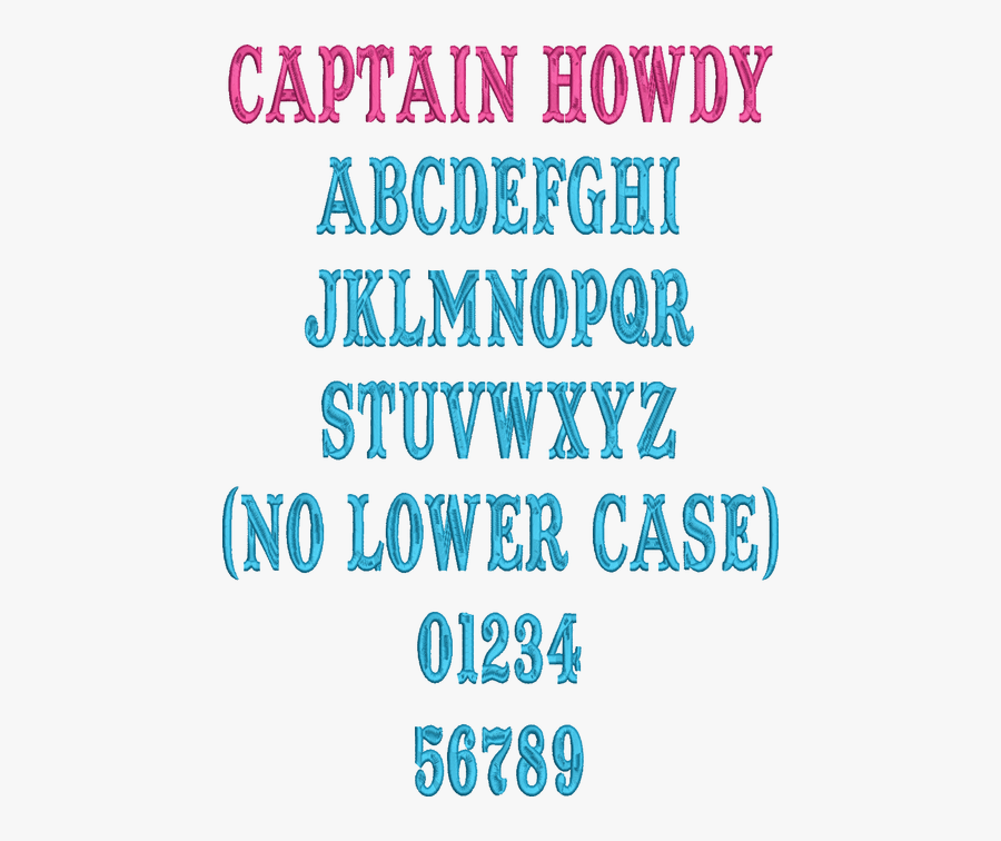 Clip Art Captain Howdy Font - Printing, Transparent Clipart
