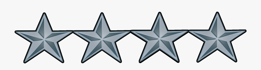 Army Star Png - 4 Star General Insignia, Transparent Clipart