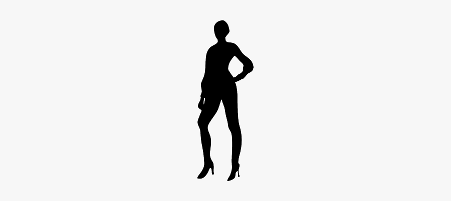 Slender Female Silhouette - Woman Silhouette Clipart Transparent Background, Transparent Clipart