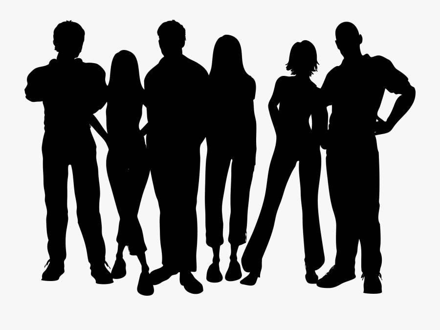 Silhouette Clip Art - Silhouette Crowd People Png, Transparent Clipart