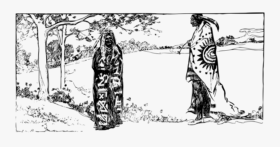Native People Standing Outside Clip Arts - Illustration, Transparent Clipart