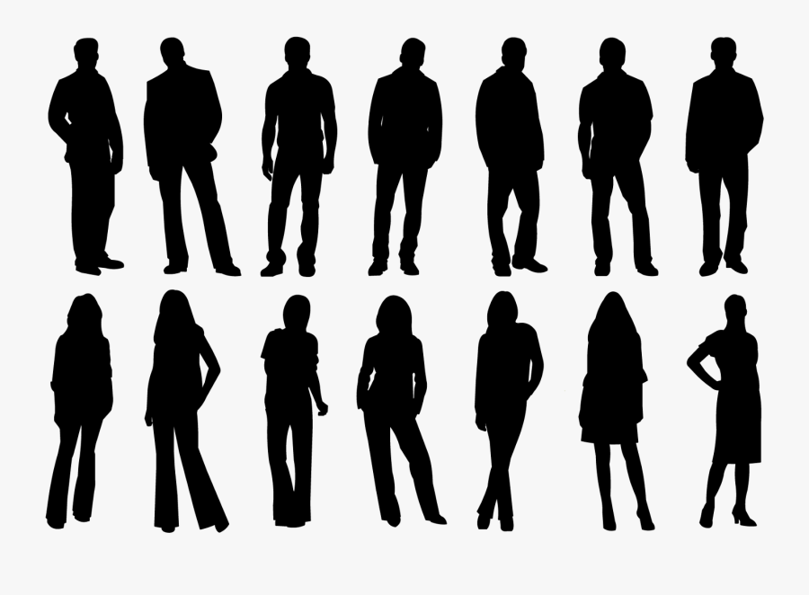 Silhouette Person Stencil, Transparent Clipart