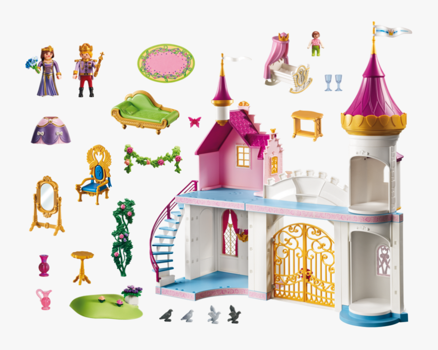 Playmobil 6849 - Princess Palace - Back - Playmobil Princess, Transparent Clipart
