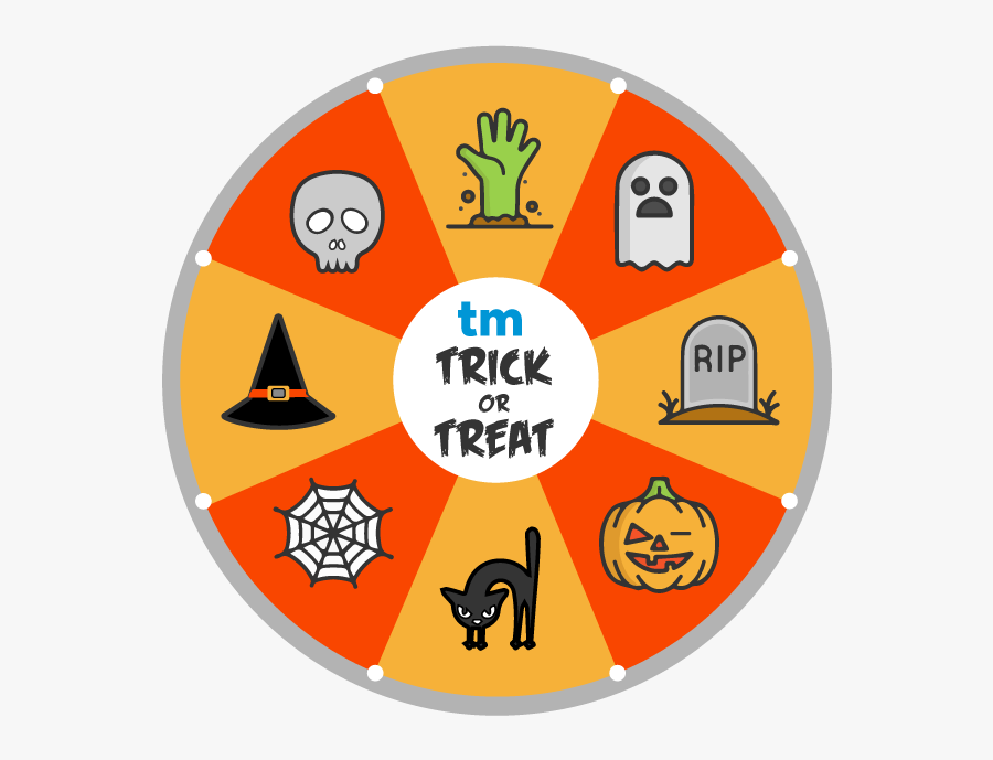 Treat Or Trick Wheel, Transparent Clipart