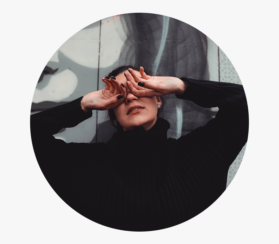 Eye Exam, Female With Closed Eyes - Circle, Transparent Clipart