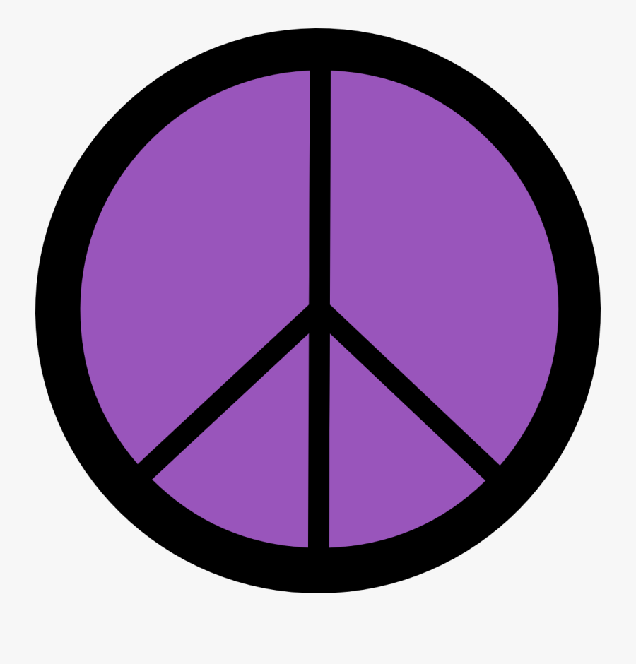 Lilac Peace Symbol 12 Dweeb Peacesymbol - Peace And Order Clipart, Transparent Clipart