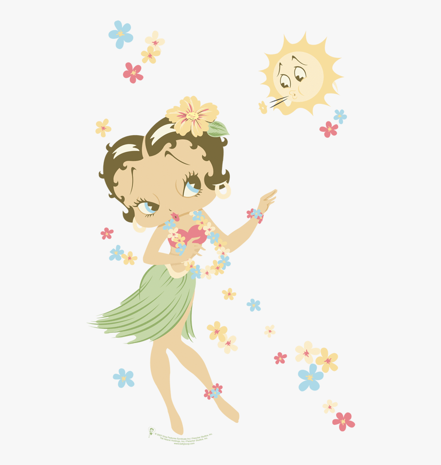 Betty Boop Birthday Hawaiian, Transparent Clipart