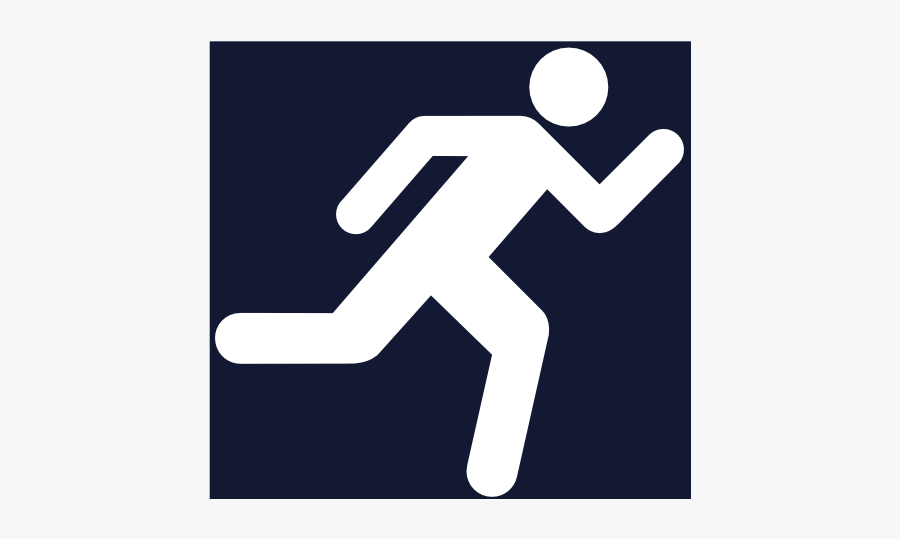 Running Icon Svg Clip Arts - Stick Man Running White, Transparent Clipart