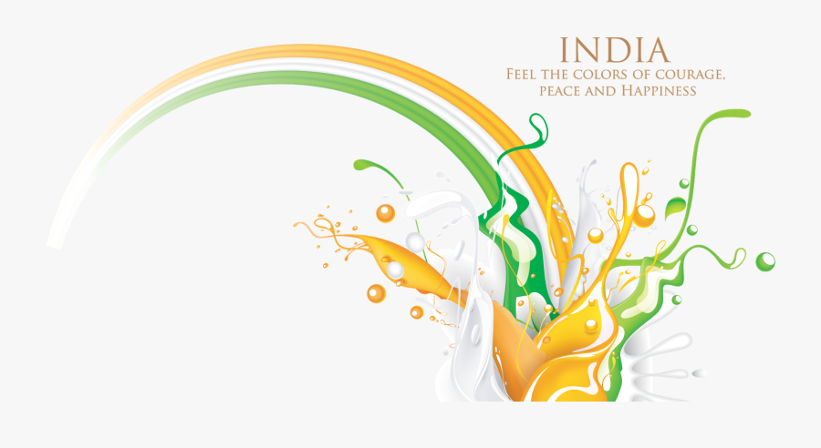 Splashy Indian Flag Png Vector Images Free Downloads, Transparent Clipart