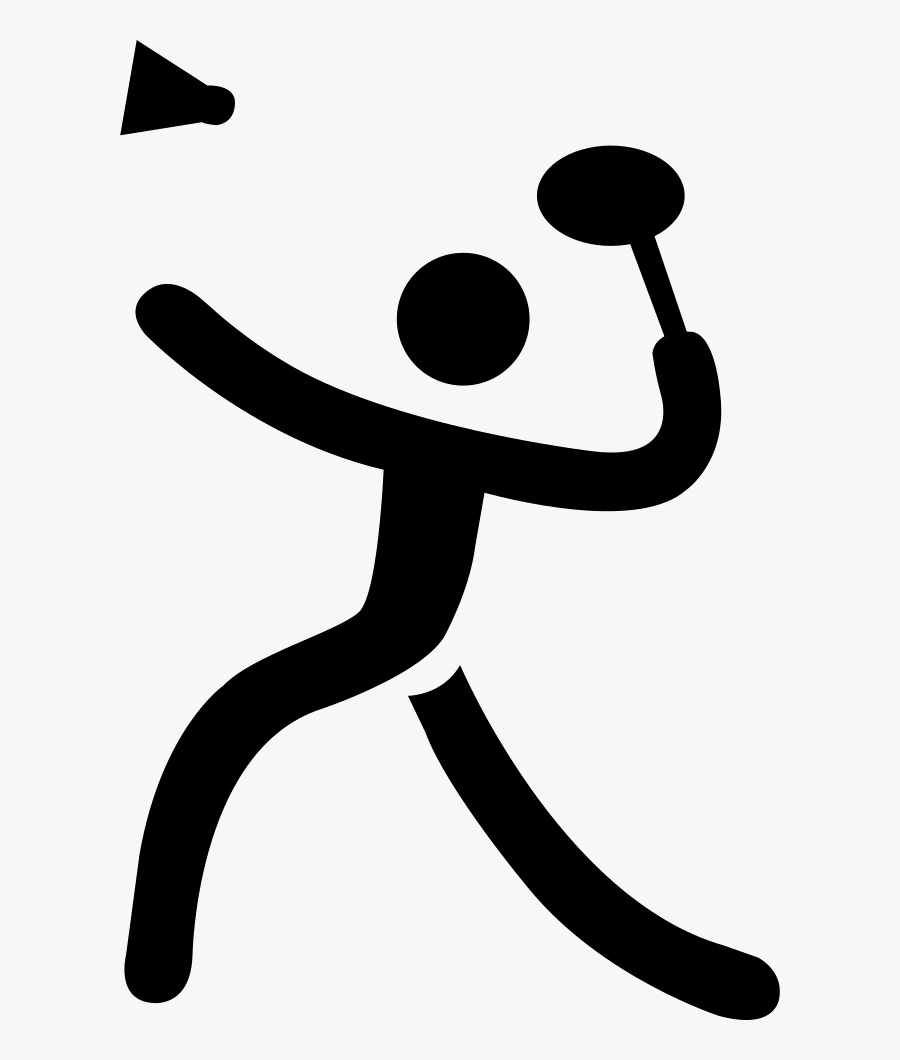 Playing Badminton Icon Png Clipart Badminton Computer - Badminton Clipart Black And White, Transparent Clipart