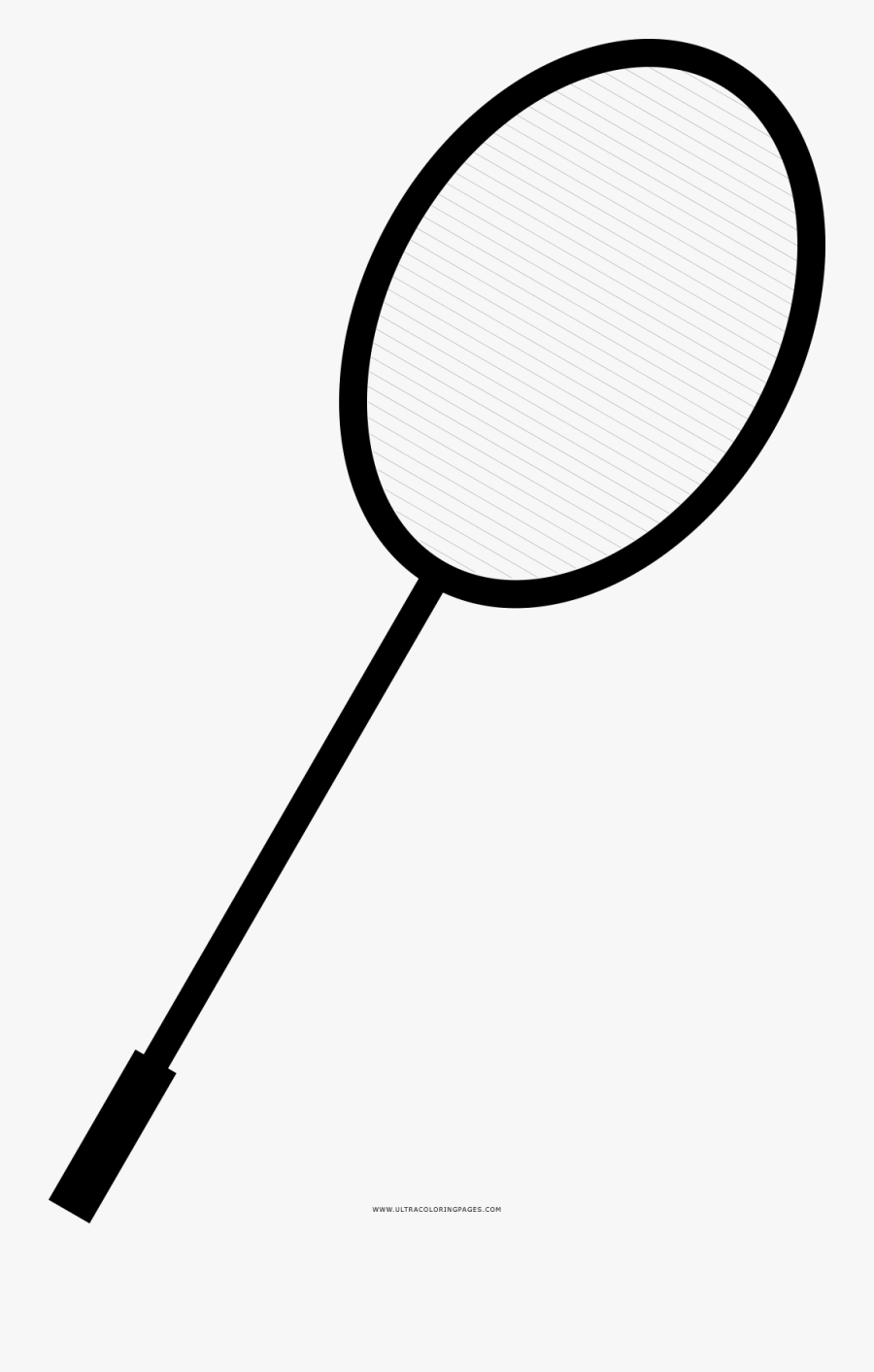 Racket Coloring Page - Racket, Transparent Clipart