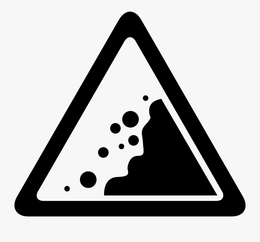 Landslide Danger Triangular Traffic Signal - Landslide Sign Png, Transparent Clipart
