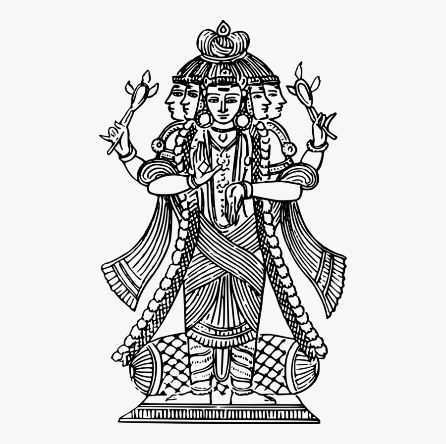 Deity God Hindu - Gods Black And White, Transparent Clipart