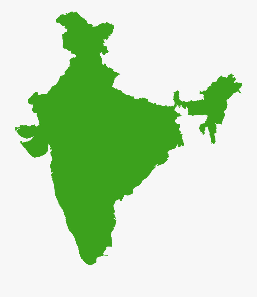 India Transparent Map - India Map Vector Png, Transparent Clipart