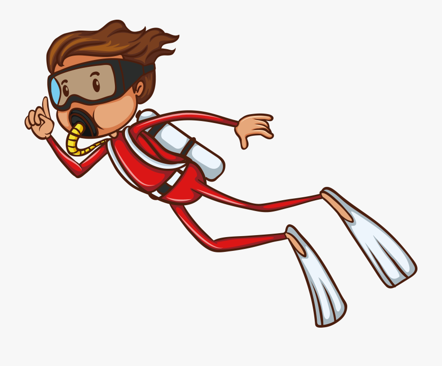 Illustration Junior Badminton School Enrollment Transprent - Underwater Diving Drawing, Transparent Clipart