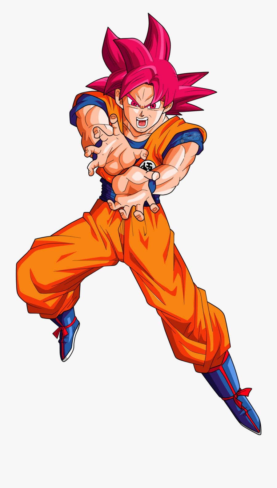 Super Saiyan God Png - Goku Ssj God Png, Transparent Clipart