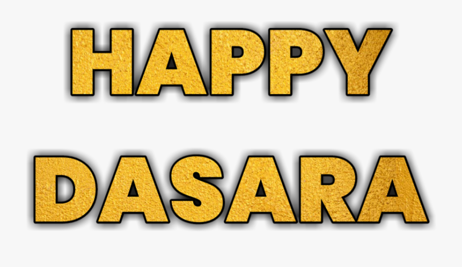 Happy Dasara Text Png, Transparent Clipart