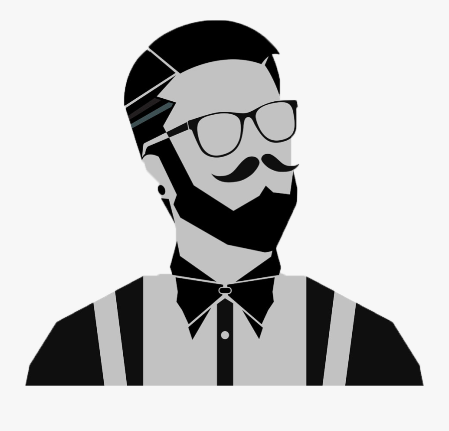 Hipster Man Silhouette Fashion - Full Hd Chauhan Name Logo, Transparent Clipart