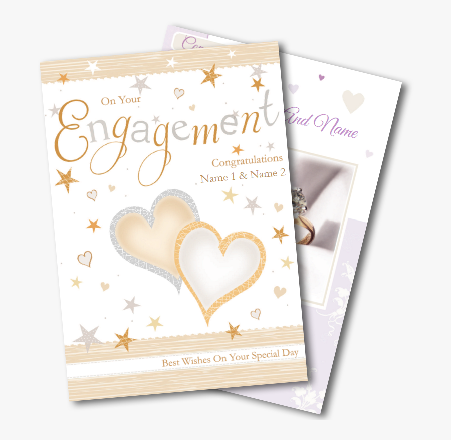 Engagement Ceremony Wishes Card, Transparent Clipart