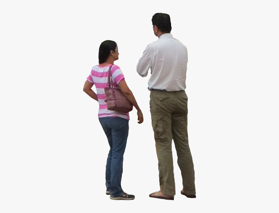 Couple Standing In Line - Standing People Behind Png, Transparent Clipart